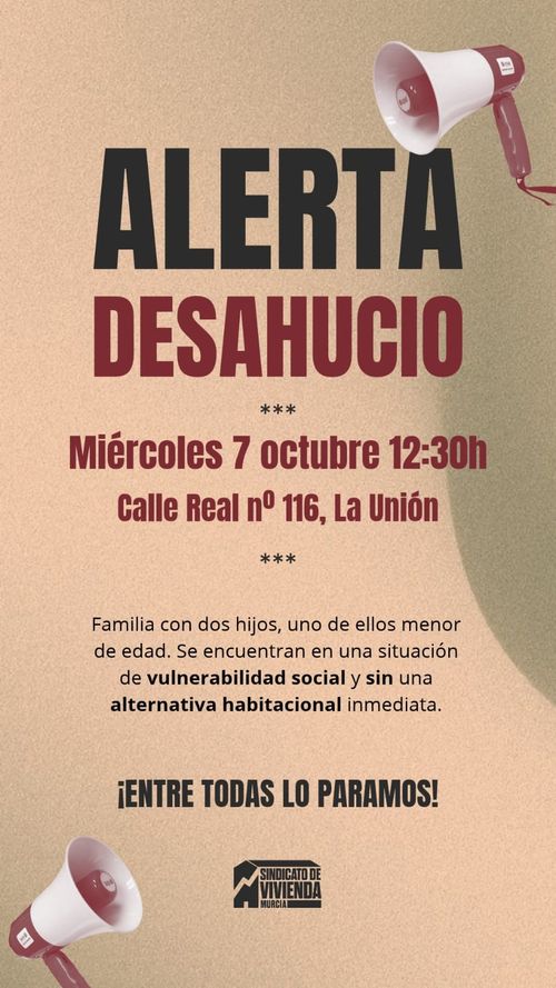 ALERTA DESAHUCIO en La Unión