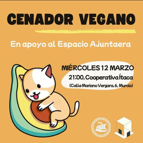 Cenador vegano en apoyo al Espacio Ajuntaera