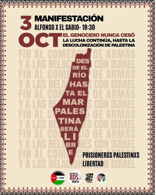 📣✊🇵🇸MANIFESTACIÓN  "EL GENOCIDIO NUNCA CESÓ. ¡LA LUCHA CONTINÚA HASTA LA DESCOLONIZACIÓN DE PALESTINA!"