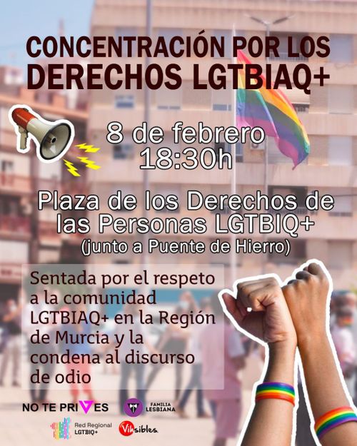 Concentración por los derechos LGTBIAQ+