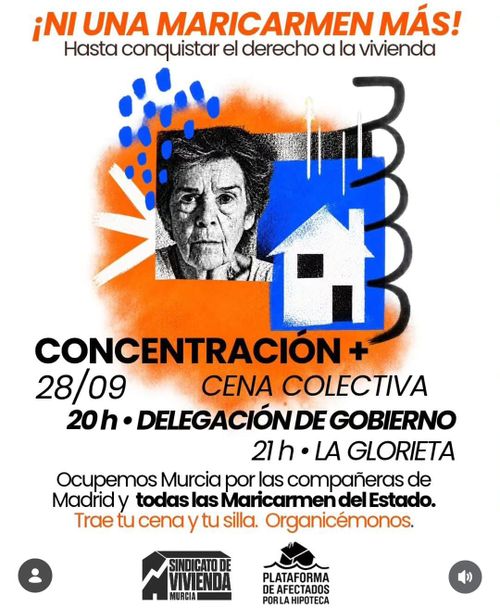 Concentración + Cena colectiva por el derecho a la vivienda